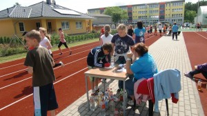 Die gelaufene Runde wird eingetragen